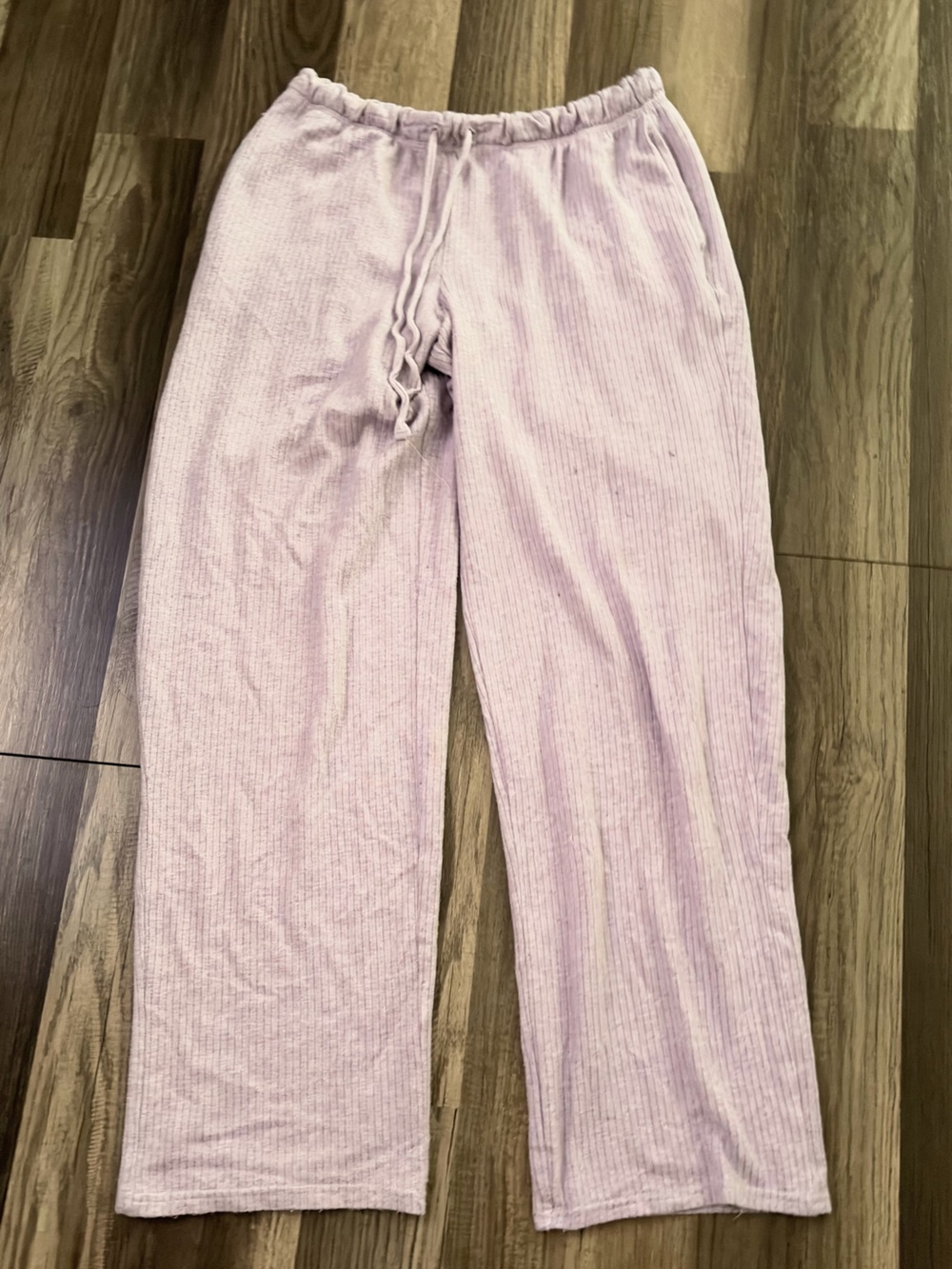 Laura Ashley Ribbed Light Lavender Pajama Pants